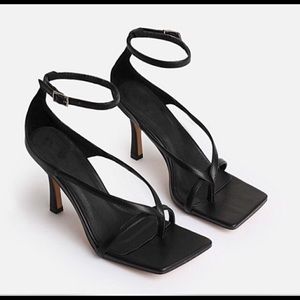 Black Squared Toe Heels